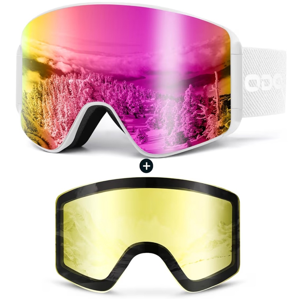 Ski Goggles with Detachable Lens